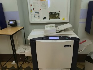 Drucker mit Aufwerter